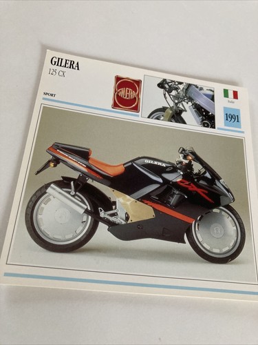 Gilera 125 1991 fiche - gilera, carte