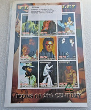 Elvis Presley - Feuillet 9 Timbres Elvis - Turkmenistan