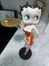 12” Tall Betty Boop Waitress w Tray Figurine Statue Betty's Diner *Damaged*