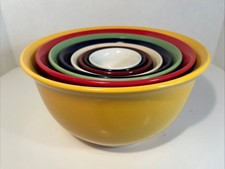 Gibson Rainbow 8 Pc. Porcelain Nesting Mixing Bowls 3-9” Set Kitchen Baking