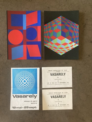 Lot éphémères vasarely 1974 - Éphémères,