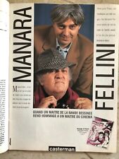 ◕ Advertising comic book Manara Fellini ◕ 1 page ◕ August 1990
