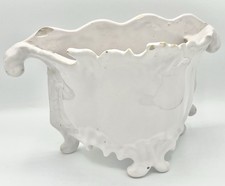 Jardinière faïence blanche