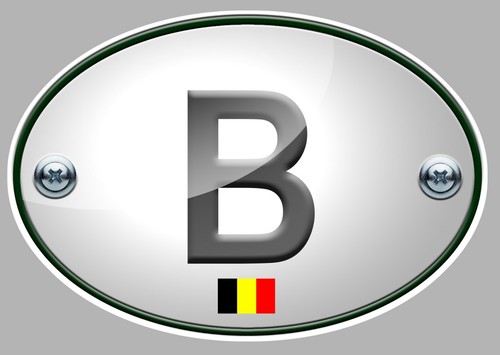 Autocollant drapeau belge - drapeau,