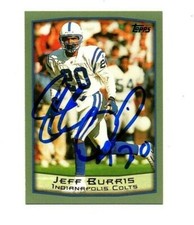 Jeff Burris signed autograph