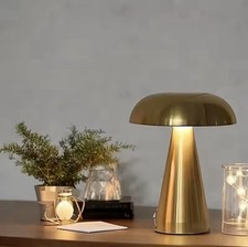 Lampe Champignon Dorée