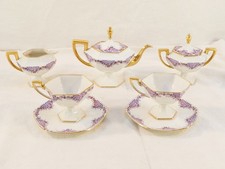 Vintage LIMOGES Porcelain HEAD to HEAD Coffee Service ART DE DECO
