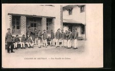 Old postcard Mettray, Colony of Mettray, A Family of Settlers 