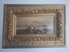 ancien tableau marine "scène