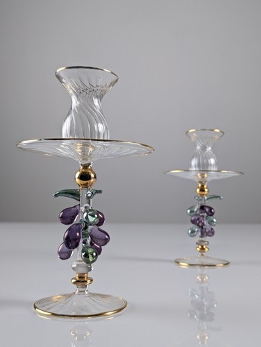 Paire lustres verre - lustres, en