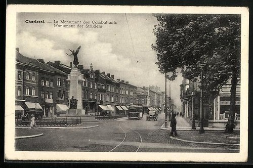 Cpa charleroi monument des - charleroi,,