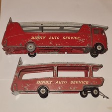 Dinky 984 & 985 Auto Service  Car Carrier Transporter  & Trailer  * original *