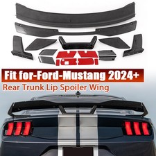 Carbon Black Rear Truck Spoiler Wing w/Gurney Flap For Ford Mustang GT 2024 2025