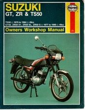Haynes Suzuki GT50 ZR50 TS50 Owners Workshop Manual 1977 1990 X1 S L ER 49cc