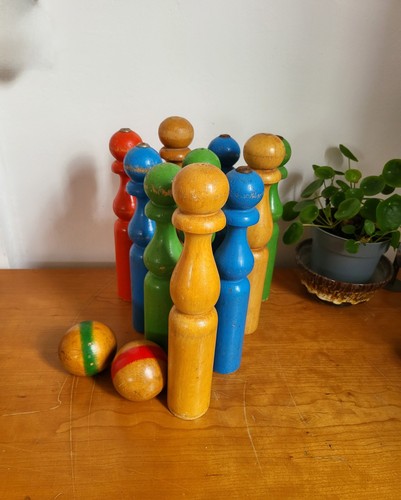 Ancien jeu quille bois - jeu, en