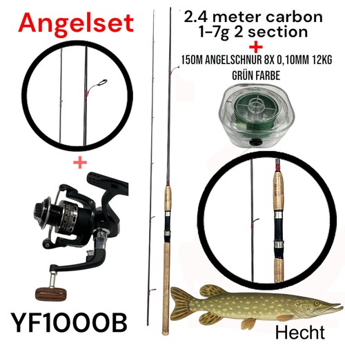 Kit pêche 4m charbon - de, 2,4m