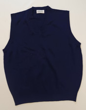Benetton Gilet En Laine V Bleu