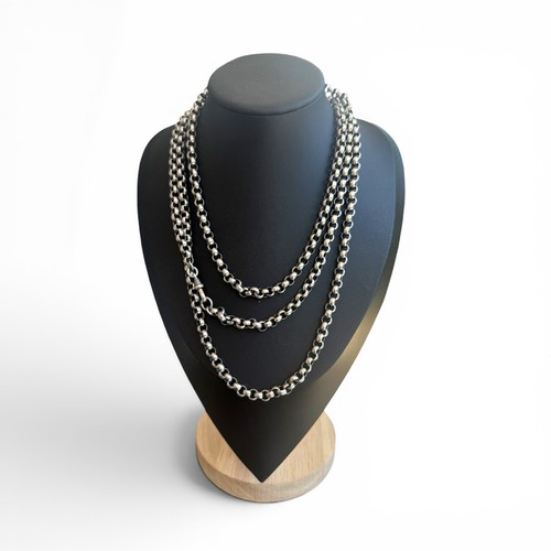 Very long watch chain necklace