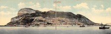 Old postcard GIBRALTAR / LARGE POSTCARD DOUBLE OF GIBRALTAR / 2 FLAPS