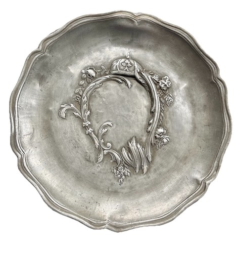 Ancienne assiette etain 18eme - assiette,
