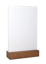 PLAQUE INFORMATIVE PUBLICITAIRE EN PLEXIGLAS A5 21 x 15 cm PRÉSENTOIR BRONZE