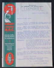 Invoice 1936 AUTOMATIC TAP BOC rue de la Roquette PARIS illustrated 115