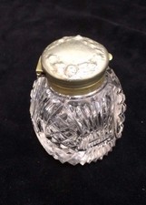 INK WELL Crystal w/Silver