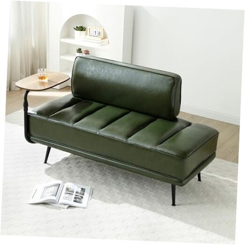 Upholstered leather loveseat - upholstered,