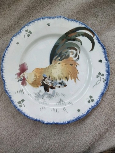 Ancienne assiette plate décor - assiette,