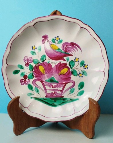 Assiette sur pied - pied, faïence