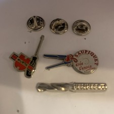 Job lot of 3 Tools hardware Berner Wurth etc  advertising  metal lapel pins