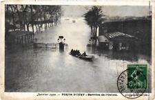 Old postcard Paris INONDE Porte divry. Barrier of Granting (562174)