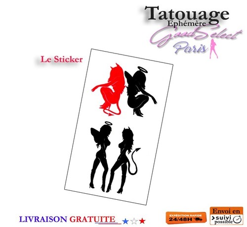 Tatouage temporaire ange - temporaire, -ange