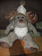 DDC/🦌🦌 Peluche Renne  Caribou ENESCO France Avec Chapeau Et Écharpe 35 Cm TTBE