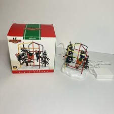 Vintage Lemax Lighted Table Accent Jungle Gym 2005 Village Collection Kids Trees