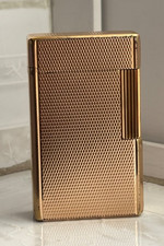 S.T. Dupont Ligne 1 Large Lighter – Rose Gold-Plated Diamond Guilloche – Vintage