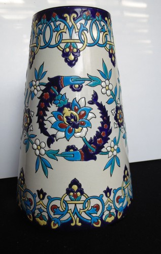 Vase tripode emaux - , h29
