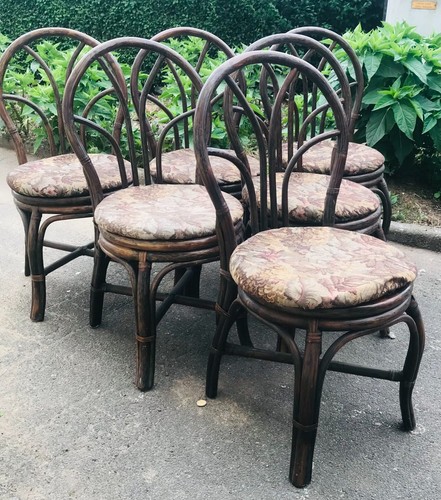 Suite six chaises osier - suite, de