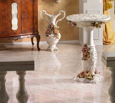 Table Ronde Baroque Salon En Céramique Capodimonte Table Basse Avec Roses Roses