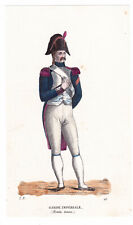 Gravure XIXe Uniforme Garde Impériale Premier Empire Napoléon Bonaparte 