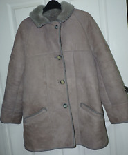 Tanns OF Taunton Mersey Grey/Slate Sheepskin Jacket Coat  Vintage Size 38