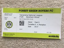 Forest Green V Boreham Wood. National League. Football Ticket Stub 2015-16.