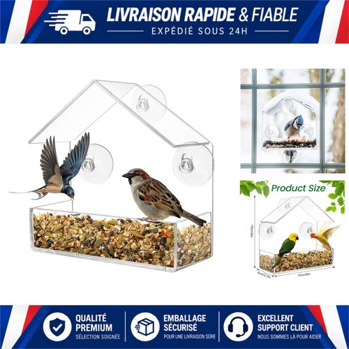 Mangeoire oiseaux fenêtre - mangeoire, à
