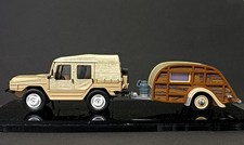 1/43  VW Volkswagen Iltis - 1978 with a trailer "tourist" (Hand made)