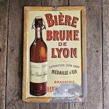 Biere Brune De Lyon France Rare Sign