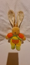 Doudou Peluche Pantin TAKINOU Lapin Beige Jaune Orange Vert  Tbé 