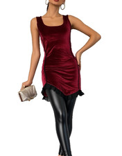 Robe En Velours Avec Dentelle