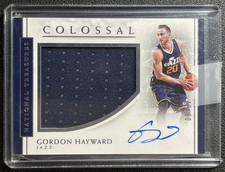 GORDON HAYWARD 2016-17 PANINI NATIONAL TREASURES #48 COLOSSAL JERSEY AUTO 49/60
