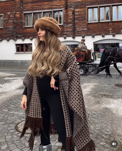 Zara tricot cape marron - zara,