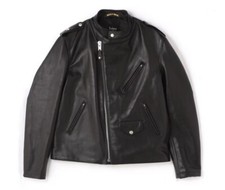 Schott 603UST One Star Stand Collar Single Riders Jacket Blouson Men 36 Black